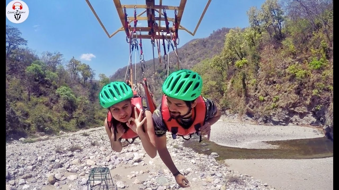 SOS Party Offsite sightseeing Adventure Sports Flying Fox in Rishikesh